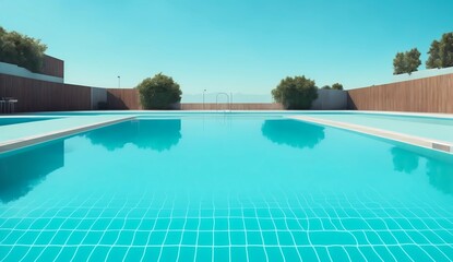 Fototapeta na wymiar Holiday summer swimming pool from Generative AI