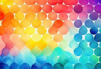 Color gradient abstract watercolor pattern. Vibrant pattern of energetic brush drops. Ai generated. 