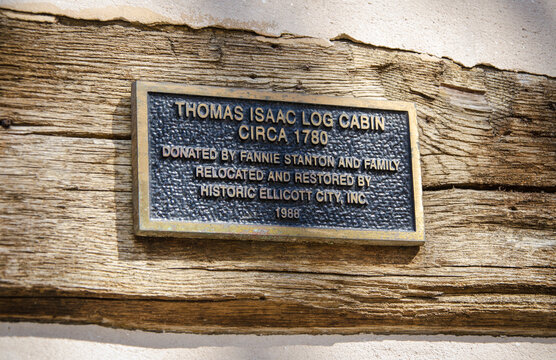 Thomas Isaac Log Cabin in Maryland on a Summer Day
