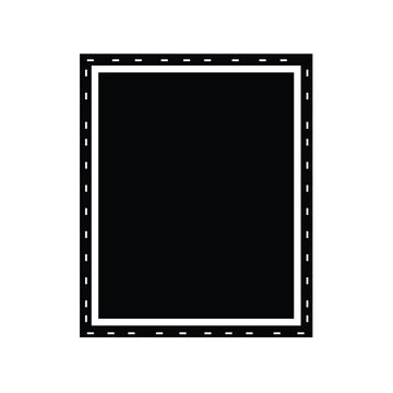 Back of Painting Canvas Silhouette. Black and White Icon Design Elements on Isolated White Background