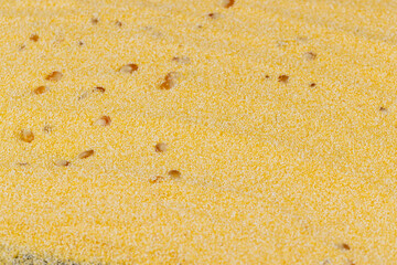 yellow corn grain flour for cooking polenta porridge