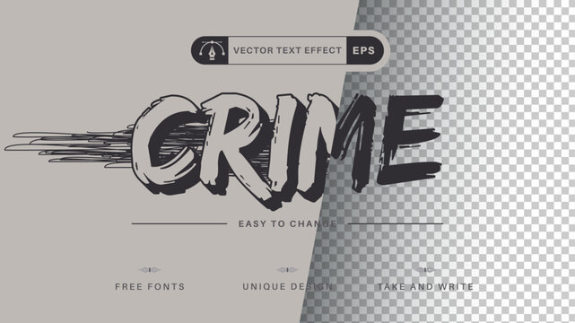Grunge Crime - Editable Text Effect, Font Style