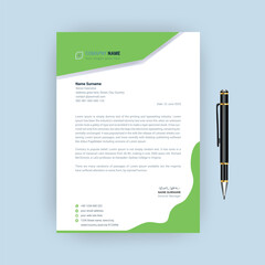 creative modern letter head design template. Simple minimal corporate business letter pad vector design.
clean modern colorful letterhead.