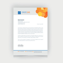 creative modern letter head design template. Simple minimal corporate business letter pad vector design.
clean modern colorful letterhead.