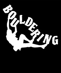 Man Climbing The Word Bouldering Silhouette