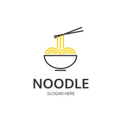 NOODLE LOGO IN SIMPLE AND ELEGANT IN OUTLINE STYLE