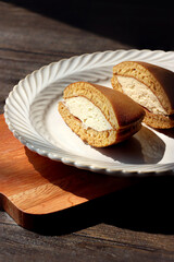 Dorayaki with cheese filling