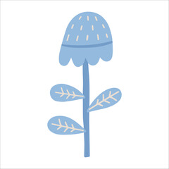 Flower vector illustration in scandinavian style.