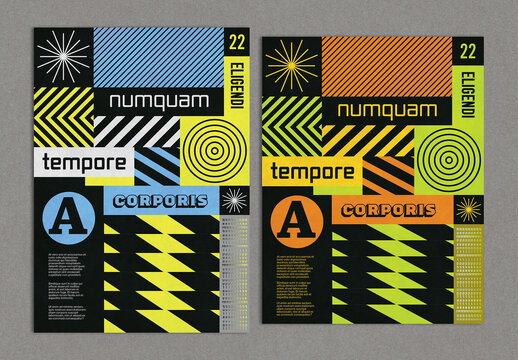 Modern Cover Layout with Pattern Strip Lines Abstract Composition