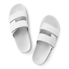 White slippers mockup transparent isolated