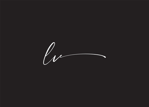 Monogram LV letter logo design vector template