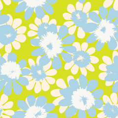 Fototapeta na wymiar Colourful Ditsy Floral Seamless Pattern Design