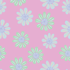 Pastels Ditsy Floral Seamless Pattern Design
