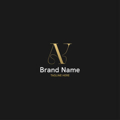 Customized Letter mark Logo with AV