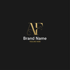 Fototapeta na wymiar Customized Letter mark Logo with AF