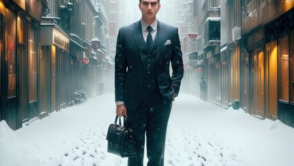 Businessman dressed luxuriously. Generative AI - obrazy, fototapety, plakaty