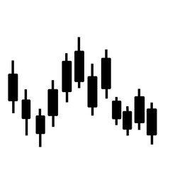 Forex Market Candles Chart Silhouette