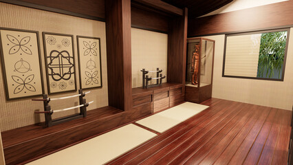 3D Rendering Samurai House