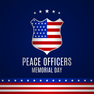 Peace officers memorial day. Vector illustration. Suitable for Poster, Banners, background and greeting card. 
