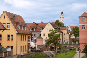 Fototapeta na wymiar Cityscape of the of the historic city of Donauwörth in Bavaria; Germany.