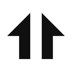 Fototapeta premium Upward Pointing Split Mini Arrow Icon