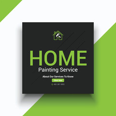 Home repair and painting service social media instagram post template