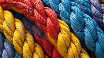 Obraz premium A pattern of colorful ropes