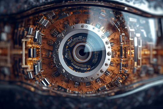 Cybernetic futuristic eye - AI Generated