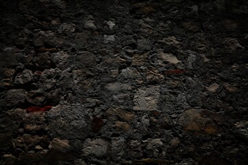 Grunge dark background stone wall