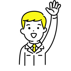 かわいい人物のイラストシリーズ _ 男性のエンジニア _ 合意　