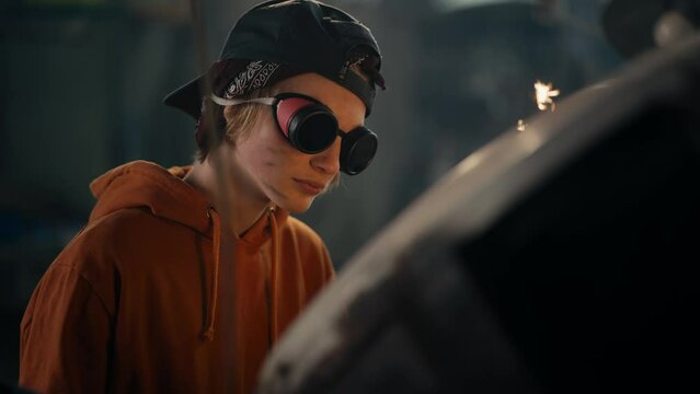 Sparks and Sweat: A Teenage Mechanic's Dedication to Welding