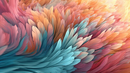 Abstract pattern artwork of feather