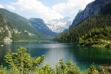 Naklejka na ściany i meble Gosau lake in the Austrian Alps