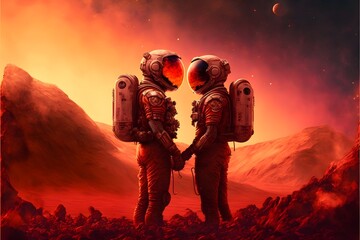 Pair Astronauts The Surface