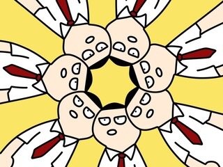 illustration of a cartoon business man