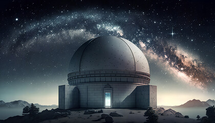 Fototapeta na wymiar observatory astronomical dome