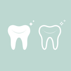 Tooth shape symbol, icon