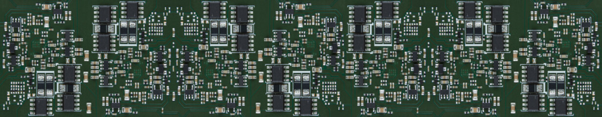 Electronic circuit board with SMD components for background