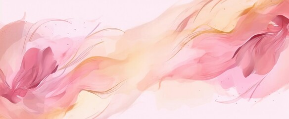 Spring Floral Abstract, Watercolor Texture, Spring Watercolor Plant Illustration, Wallpaper Design.