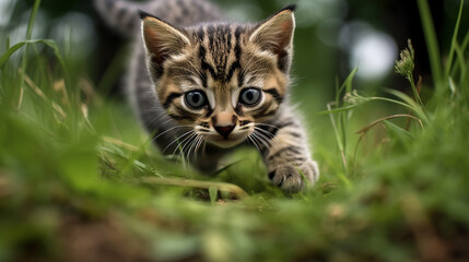Obraz premium Cute cat. International cat day illustration