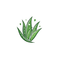 Aloe vera logo vector ilustration