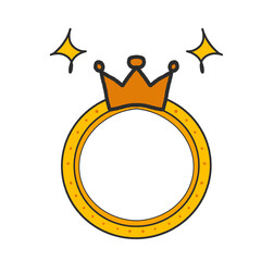 Cute Jewelry, Golden Crown Ring for Lover