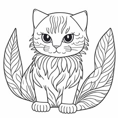 cat portrait black and white