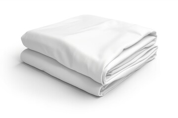  Stack of clean  whitebed sheets , ai generative