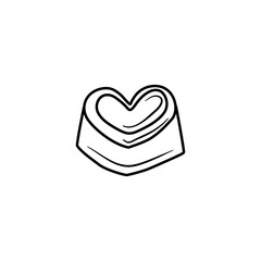 Chocolate line art illustration. chocolate doodle  vector illustration