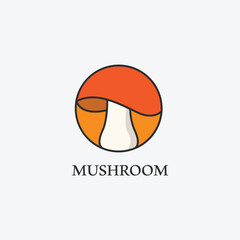 mushroom logo icon vintage design illustration