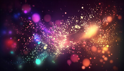 Fototapeta premium Colorful background with a black background and a colorful lightbulbs 