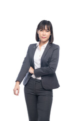 Obraz premium beautiful woman wearing a suit standing
