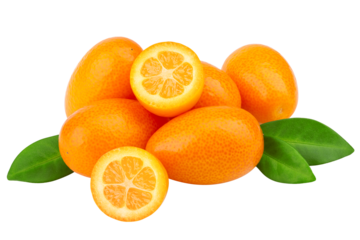 kumquat isolated on white background, full depth of field