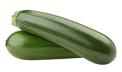 zucchini isolated on white background, full depth of field